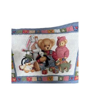 Vintage Blue Jean Teddy by Daisy Kingdom Baby Quilt Nursery Bedding